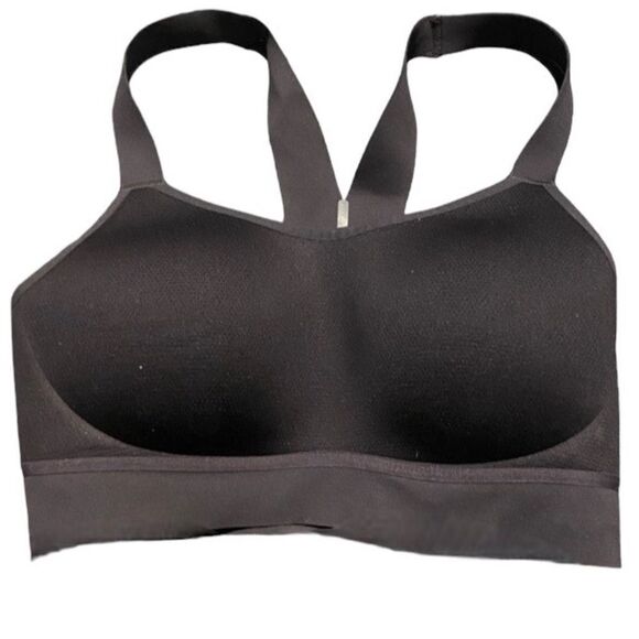 NIKE Dri-Fit Wm’s Sz Med Black Lightly Padded Wise Band Razor Back Sports Bra - Picture 1 of 4